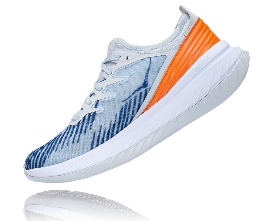 Hoka One One Mens Running Shoes - Carbon X-SPE - White/Blue - DICR09284